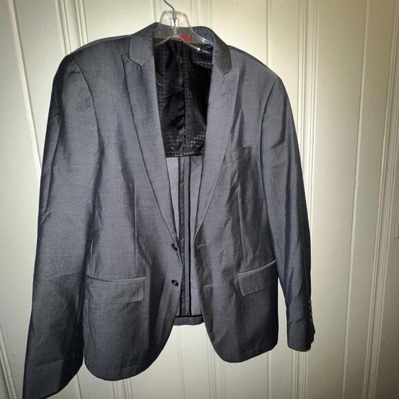 John Varvatos Mens Star USA 'Dwell' Trim Fit Blazer Two-Button Gray Size 40 - Picture 1 of 5